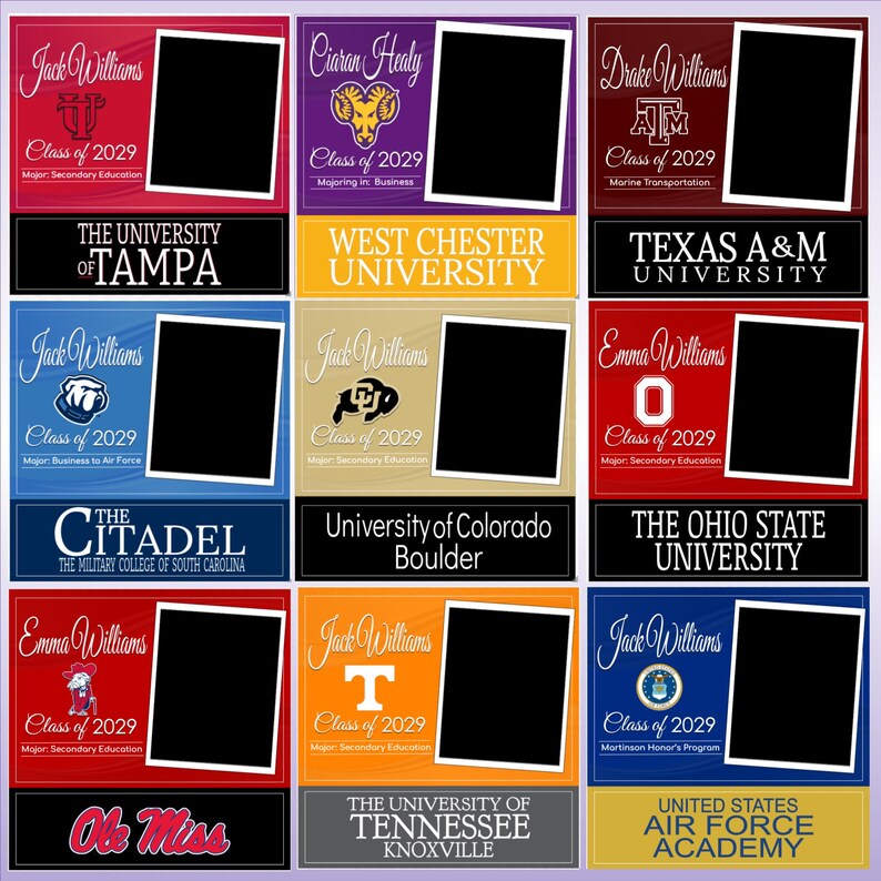 Custom Digital College Announcement Class of 2030, Custom Digital GRADUATION Announcement, University COMMITMENT, Social Media Ready image 5