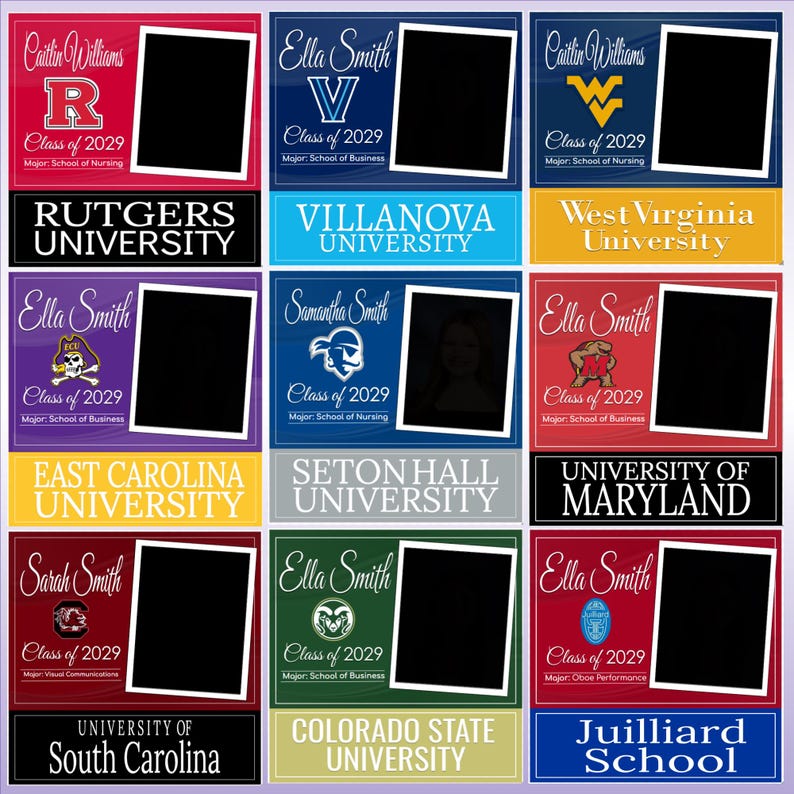 Custom Digital College Announcement Class of 2030, Custom Digital GRADUATION Announcement, University COMMITMENT, Social Media Ready image 7