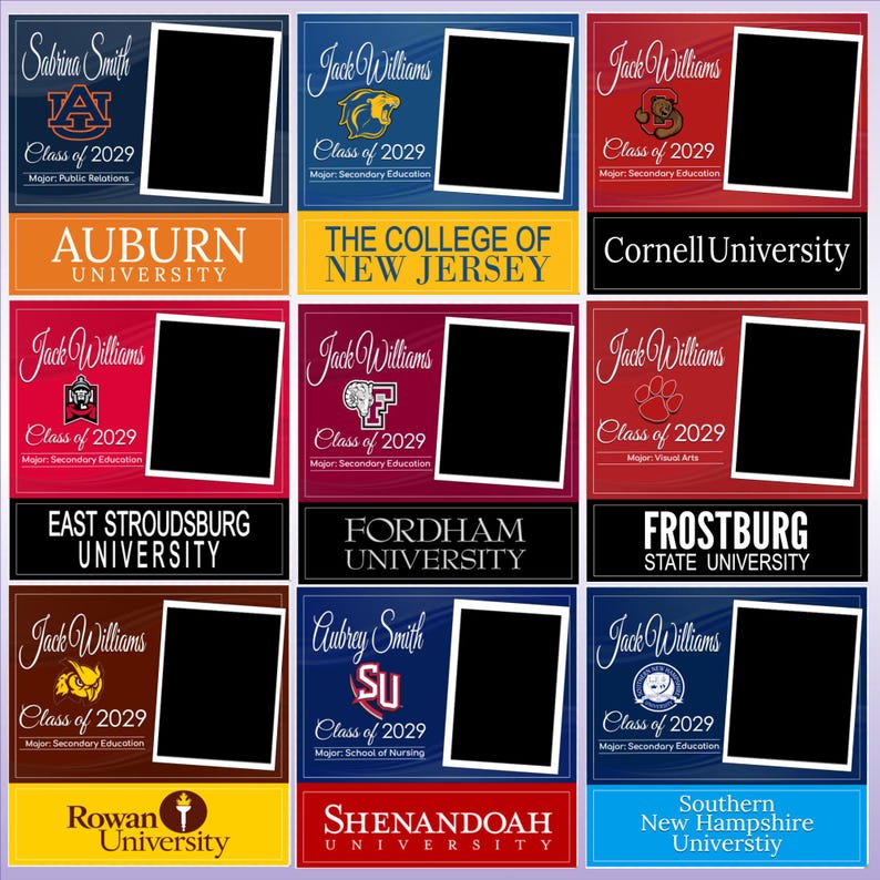 Custom Digital College Announcement Class of 2030, Custom Digital GRADUATION Announcement, University COMMITMENT, Social Media Ready image 6