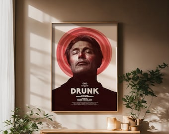 Affiche illustrée du film Drunk, décoration murale