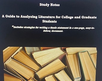 Literatuurstudienota's / gids voor studenten Engels en literatuur - afgestudeerd en niet-gegradueerd - Literatuur analyseren - Thesis Help!