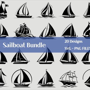 Sailboat Svg, Sailboat vector, Sailboat clipart, Sailboat Cricut, Sailboat PNG, Sailboat Logo
