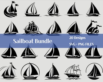Sailboat Svg, Sailboat vector, Sailboat clipart, Sailboat Cricut, Sailboat PNG, Sailboat Logo