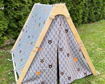 2-sided kids tent with frame/ Tent for children / Children teepee