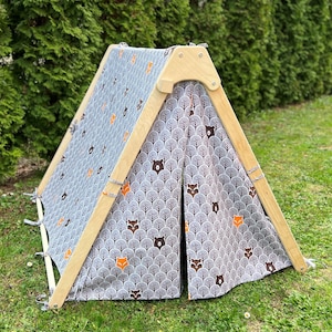 2-sided kids tent with frame/ Tent for children / Children teepee