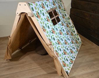 2-sided kids tent with frame/ Tent for children / Children teepee