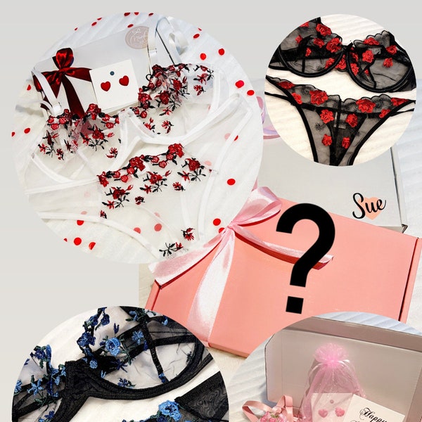 Valentine’s Day Women’s Lingerie Set Women’s Mystery Lingrie Gift Box Self Care Gift Underwear Mystery Box