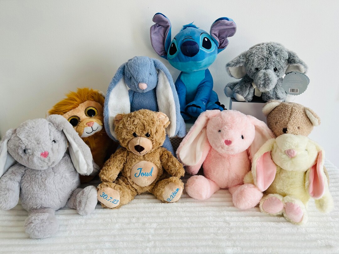 Personalised Teddies Soft Toys Teddies Rabbits Lions Elephants Etsy UK