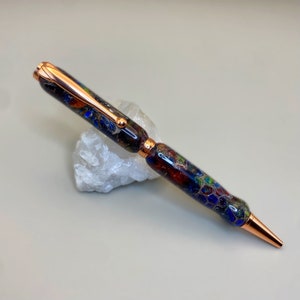 Pinecone Colorful Copper Slimline Pen