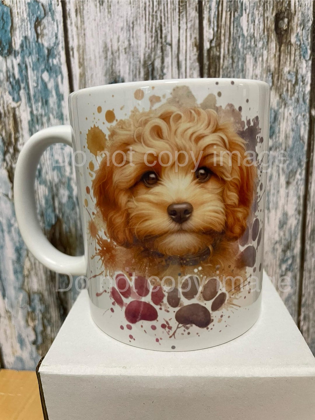 Unique Cavapoo Mug, Dog Paw Print Coffee Mug - Etsy UK
