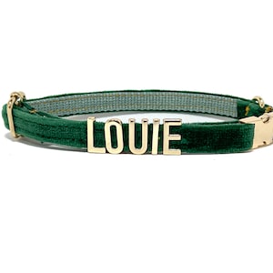 Coleira de gato com nome, acessórios bonitos para gatos, coleiras para animais de estimação, coleira de gato com letras personalizadas, coleira de cachorro Xs