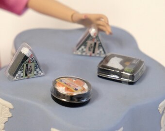 Miniature diorama 1/6 doll Barbie sushi set takeaway chinese japanese food dollhouse