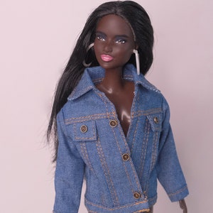 Denim jacket for Integrity Toys dolls, Barbie fashion dolls image 2