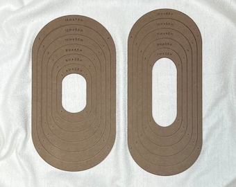 Oblong Stained Glass Layout Frame, Pill Shaped Stained Glass Jig, Stained Glass Form, Stained Glass Pattern, Stained Glass Supply