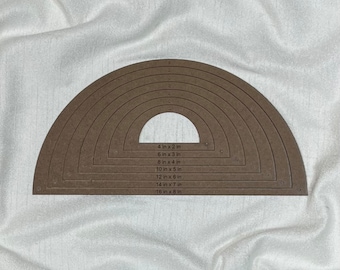 Semicircle Shaped Stained Glass Layout Frame, Half Circle Stained Glass Jig, Stained Glass Form, Stained Glass Pattern, Stained Glass Supply