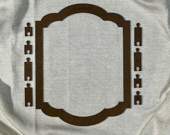 Puzzle Double Arch Stained Glass Layout Frame, Window Stained Glass Jig, Stained Glass Form, Stained Glass Pattern, Stained Glass Supply