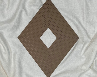 Diamond Shaped Stained Glass Layout Frame, Stained Glass Jig, Rhombus Stained Glass Form, Stained Glass Pattern, Stained Glass Supply