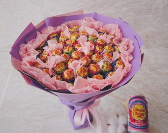 Chupa Chups Ostrich Bouquet, Children's Gift, Sweet Bouquet, Sweet Gift