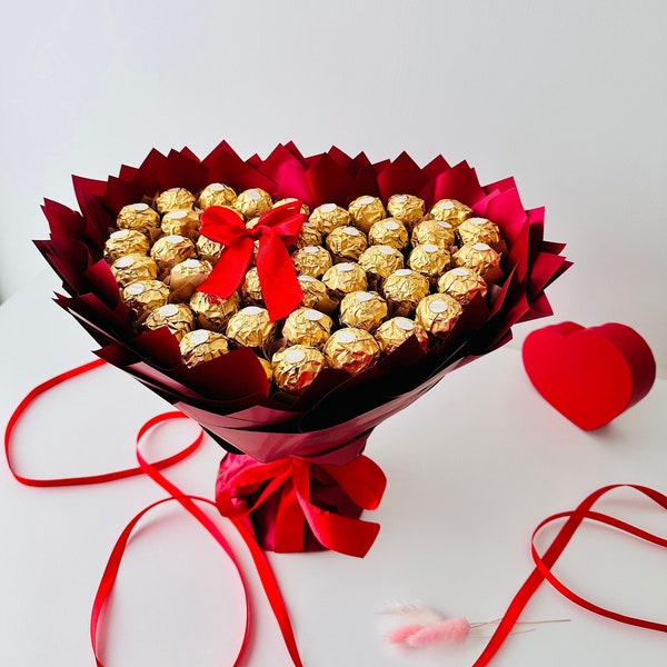 Ferrero Rocher Strauß, Raffaello Strauß, Pralinen Strauß Muttertagsgeschenk