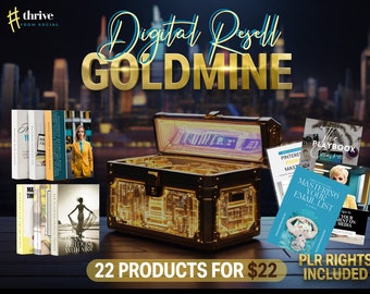 Digital Resell Goldmine - 22 PLR Digital Marketing Products Bundle | Canva, ChatGPT, Crafting Digital Products, Brand Brilliance & More