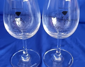 Dartington Crystal Red Wine Glasses Paar Papavero Vino Rosso - Originalverpackt - Geöffnet - Nie benutzt
