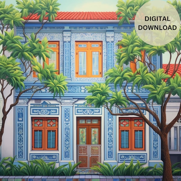 Elegance Enshrined Peranakan Haven - printable wall art