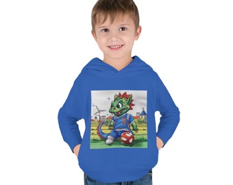 Toddler Pullover Fleece Hoodie - Dinosaur play football