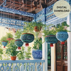 Tranquil Corridor Delight - druckbare Kunst