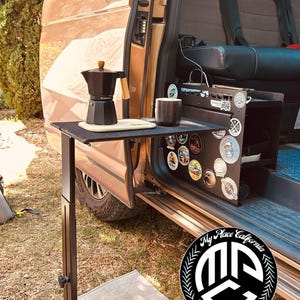 Full Setup  Shoe Box, Leg Support, Small table for VW California Beach, Multivan T5 T6 T6.1 Right side sliding door