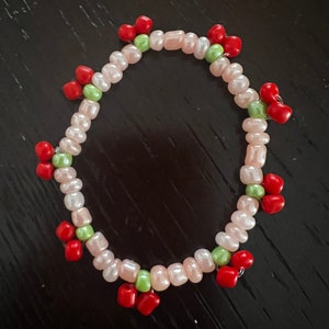 Cherry Beaded Bracelet
