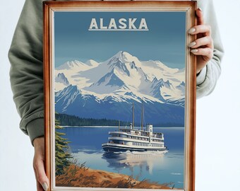 IMPRIMABLE Alaska, voyage, Affiche de voyage, TÉLÉCHARGEMENT NUMÉRIQUE, Travel America, Art instantané, haute définition, 300+ pi