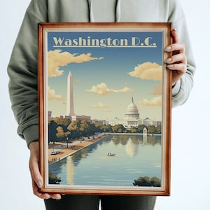PRINTABLE Washington D.C. Wall art, national mall, Travel Poster, DIGITAL DOWNLOAD, Travel America, Instant art, high definition, 300+ pi