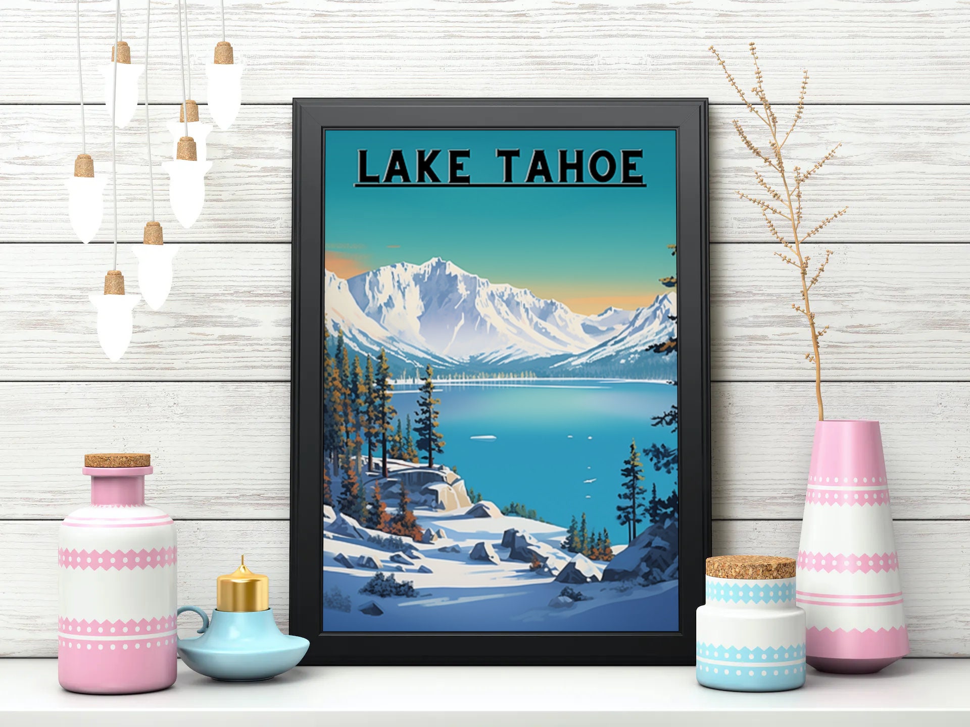 PRINTABLE Lake Tahoe, National Mall, Travel Poster, DIGITAL DOWNLOAD ...