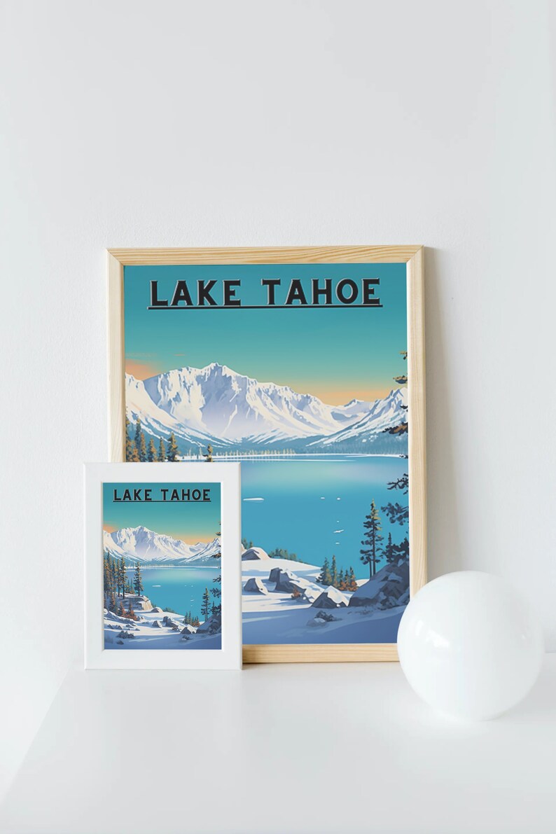 PRINTABLE Lake Tahoe, National Mall, Travel Poster, DIGITAL DOWNLOAD ...