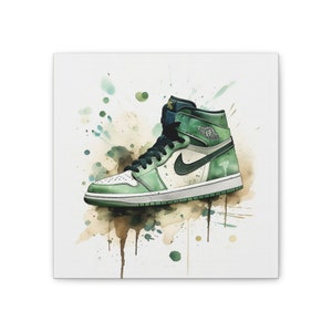 AIR JORDAN ART, Jordan Shoe Hype Sneaker, Canvas Print Air Jordan Sneaker Wall Art, Gift For Boyfriend, Pop Art Canvas,  Trendy Wall art