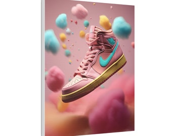 AIR JORDAN ART, Jordan Shoe Hype Sneaker, Canvas Print Air Jordan Sneaker Wall Art, Gift For Boyfriend, Pop Art Canvas, hypebeast wall art