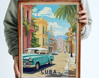 IMPRIMABLE Cuba Wall art, centre commercial national, Affiche de voyage, TÉLÉCHARGEMENT NUMÉRIQUE, Travel America, Art instantané, haute définition, 300+ pi