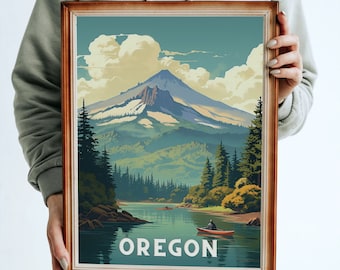 IMPRIMABLE Oregon, voyage, Affiche de voyage, TÉLÉCHARGEMENT NUMÉRIQUE, Travel America, Art instantané, haute définition, 300+ pi