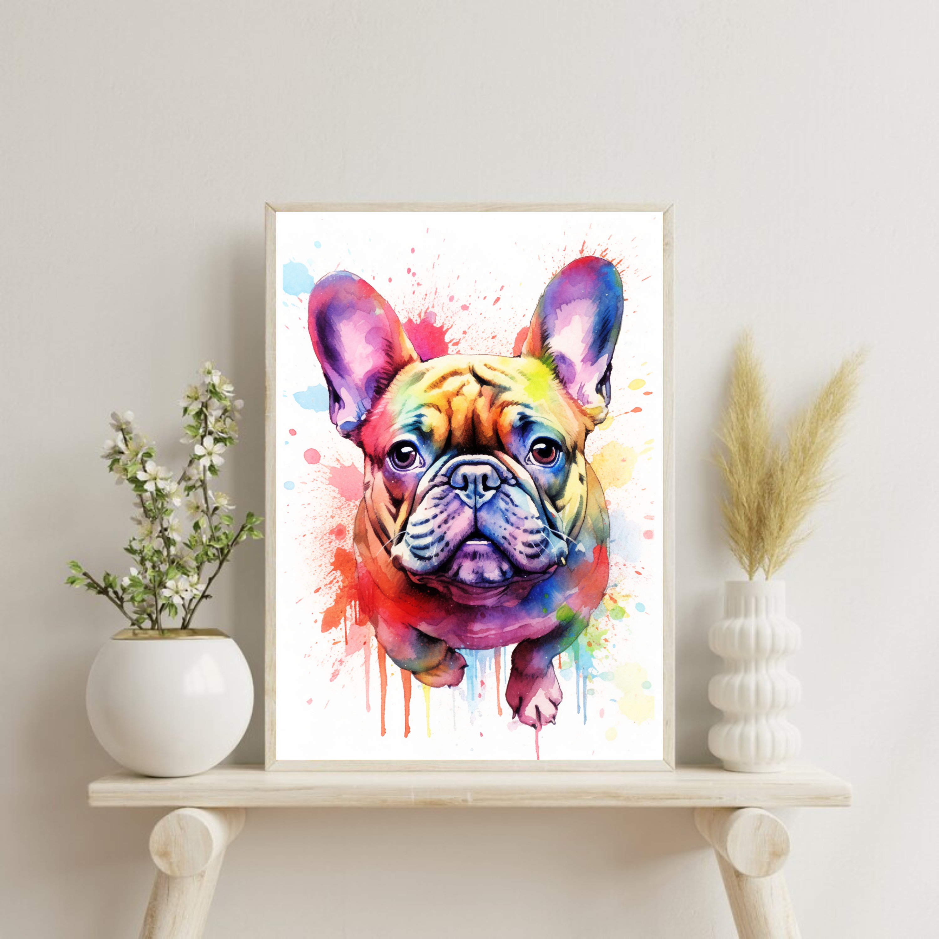 French Bulldog Wall Art, Cute Gifts for Dog Lovers, Dog Wall Decor