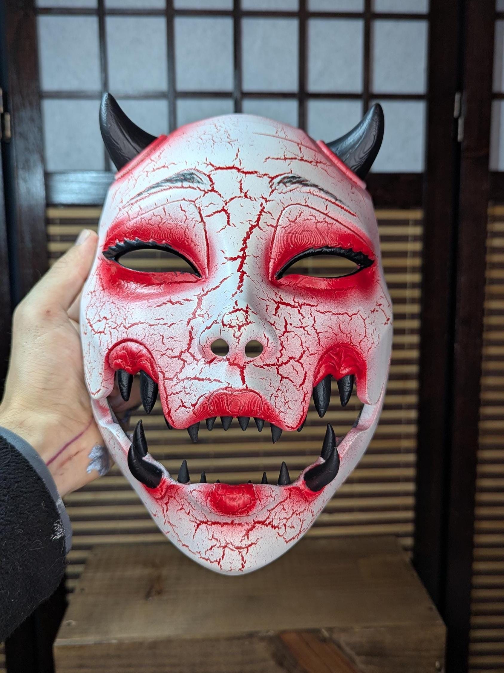 Kuchisake Onna Articulated Mask – Handcrafted Japanese Urban