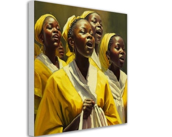 African Women Worshipping God Art