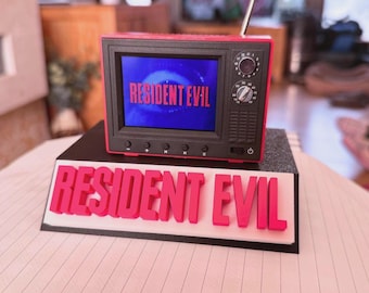 Resident Evil Retro Mini TV Player – Logotipo e suporte personalizados, jogos clássicos