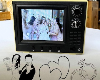 Mini tela de vídeo personalizada – Presente personalizado para aniversário de casamento