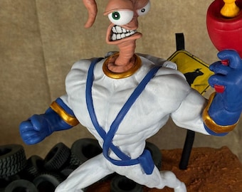 Diorama Earthworm Jim / Exibição - Modelo em Escala / Figura Gigante