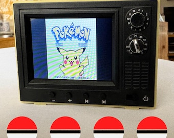 Mini Tela / TV Retro e Reprodutor de Vídeo - Coleção Pokémon