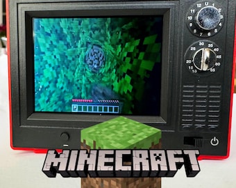 Mini tela / TV retrô e reprodutor de vídeo - Coleção Minecraft