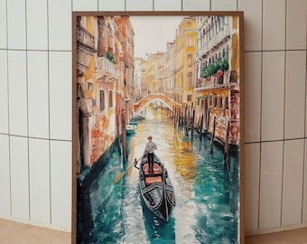 Venice Art Print, Venezia Italy Art Print, Venice Watercolor Painting,Travel Gift,Travel Poster, Engagement, Anniversary, Housewarming Gift