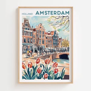 Amsterdam Art Print, Netherlands Print, Fall Wall Decor, Amsterdam Wall Art, Amsterdam Art, Amsterdam Print, Europe Print, Travel Gift