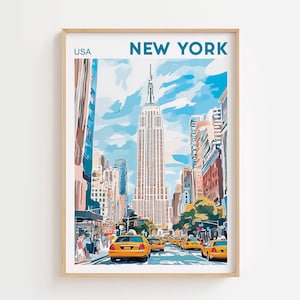 Sztuka ścienna z Nowego Jorku, plakat retro z Nowego Jorku, wydruk z zabytkowym mostem brooklińskim, wystrój akademika w Nowym Jorku, krajobraz miejski, zabytkowa sztuka z USA, prezent dla miłośnika Nowego Jorku