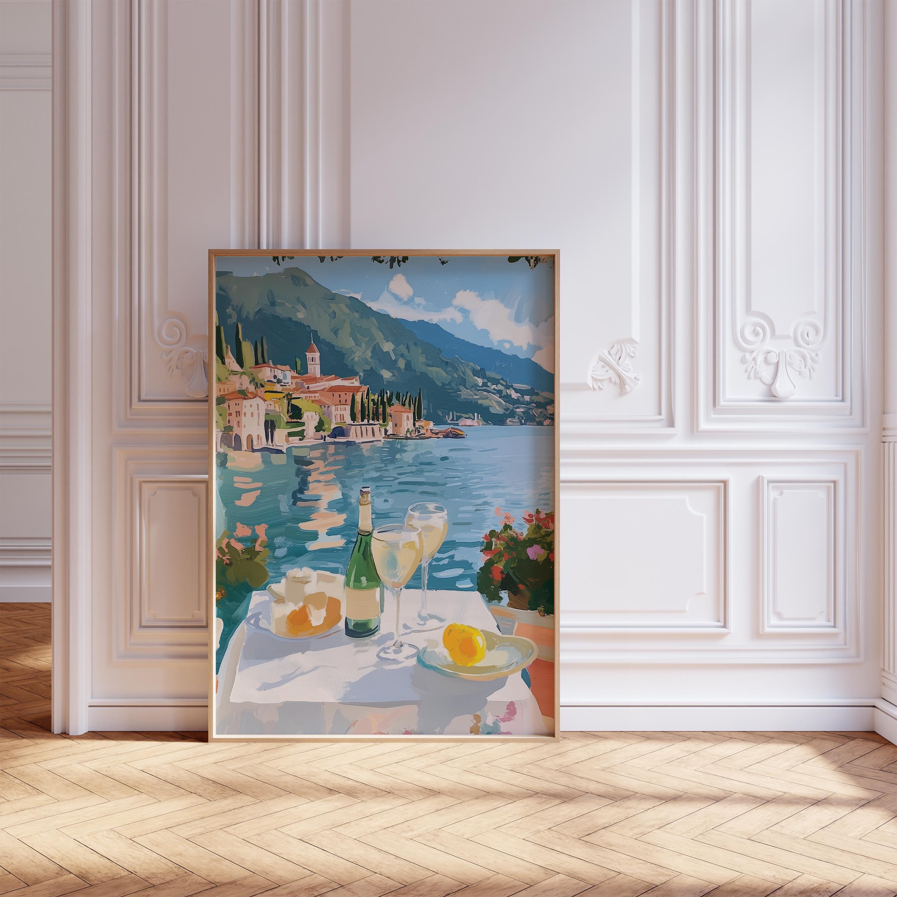 Lake Como Wall Art Watercolor Print, Italian Art, Bellagio Print ...